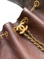 CC 25C Hobo Bag Chocolate Brown Grained Calfskin