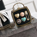 Chanel 25 Minaudière Makeup Palette Bag Black mix Colors Plexiglass