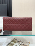 CC 25C Hobo Bags 40 cm Burgundy Calfskin