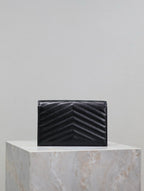 YSL WOC Small Envelope Bag 19cm Black Caviar GHW