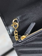 YSL WOC Small Envelope Bag 19cm Black Caviar GHW
