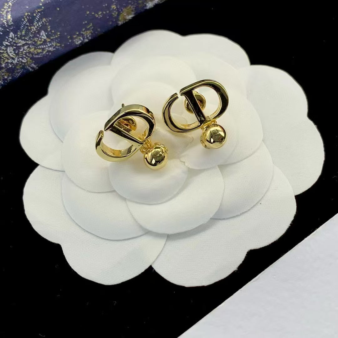 CD Petit Gold Earrings