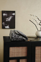 CC 2025 Classic Flap Bag Black Denim Fabric Gold Hardware