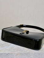 YSL 2025 Le5A7 Bag 25cm Black Gold Patent Leather