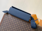 LV Aerogram messenger bag blue cowhide M21363
