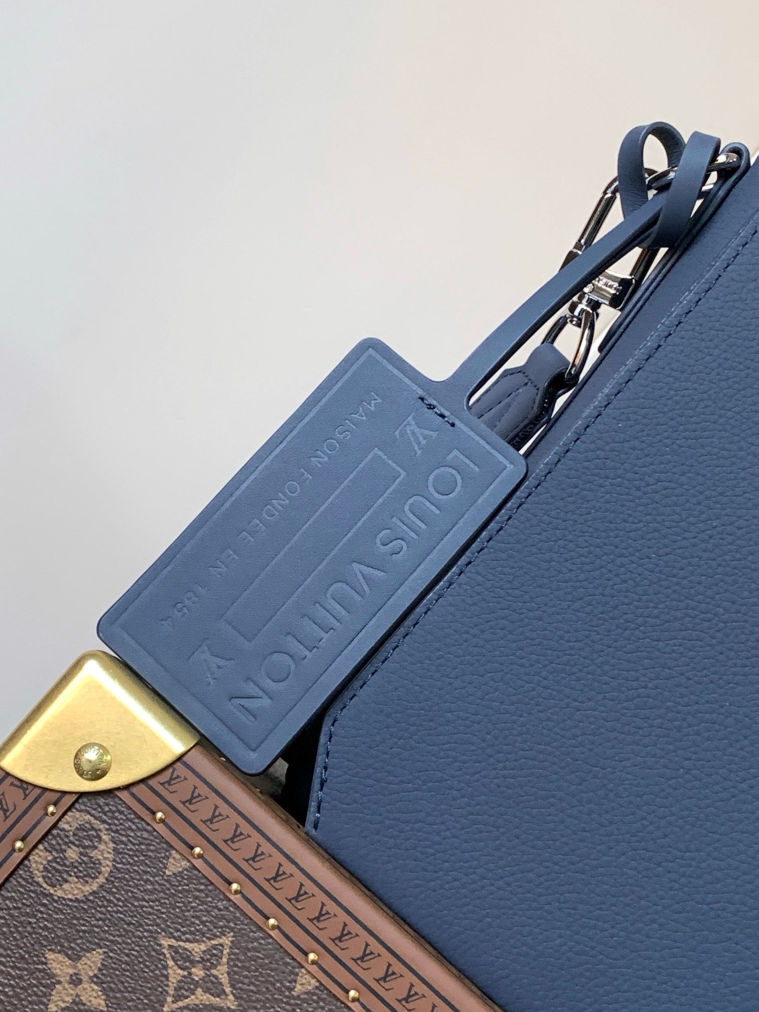 LV Aerogram messenger bag blue cowhide M21363