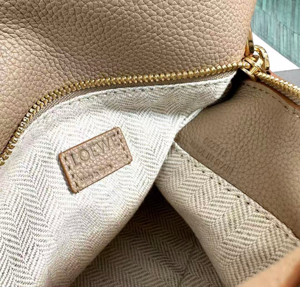 LOE MINI 18 PUZZLE BAG IN SANDY CALFSKIN GHW
