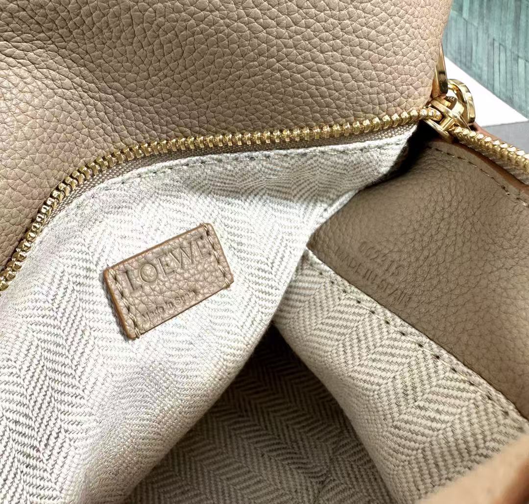 LOE MINI 18 PUZZLE BAG IN SANDY CALFSKIN GHW