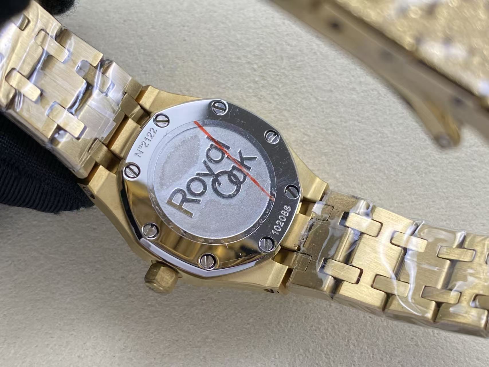 Audemars Piguet Royal Oak Mini Frosted Quartz 23mm Gold Dial