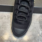 CC Low Top Sneakers Black White Mesh Splicing Cowhide