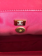 19 FLAP BAG 26 BURGUNDY LAMBSKIN