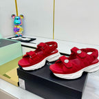 CC Sandals Electro Embroidery Red Canvas