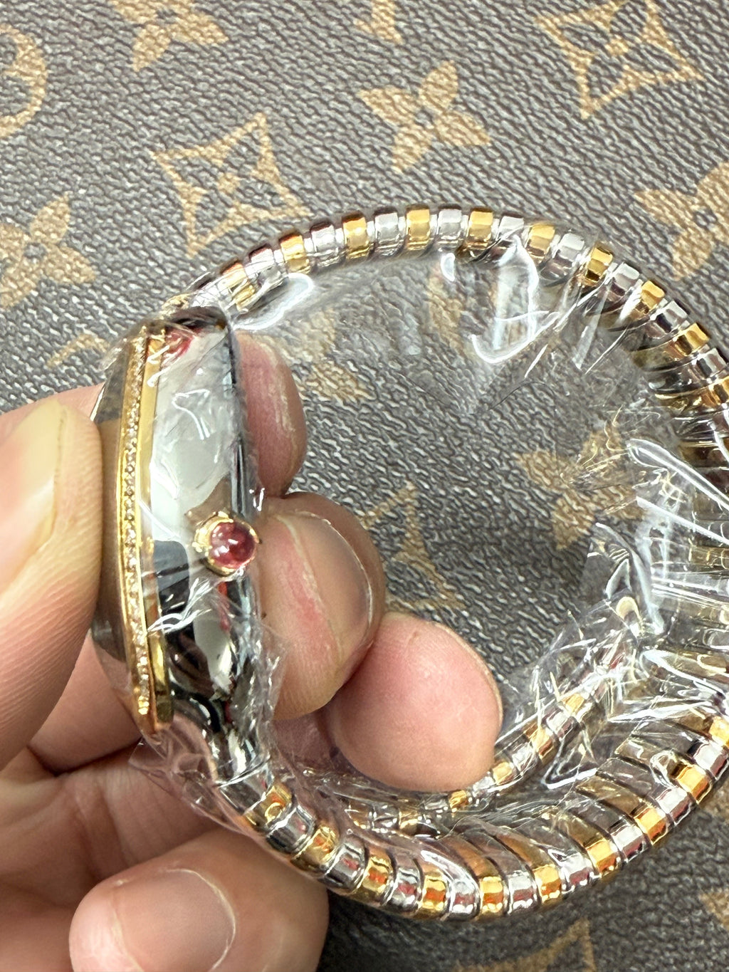 Bvlgari Serpenti Tubogas 35mm Diamond Ladies Gold Silver Black Dial Watch
