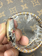 Bvlgari Serpenti Tubogas 35mm Diamond Ladies Gold Silver Black Dial Watch