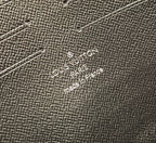 LV Pochette To-Go Bag 26cm Black Gray Canvas Cowhide