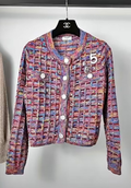 Chanel 2025 Cardigan Pink mix Colors Wool