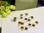 Van Cleef & Arpels    Alhambra Bracelet With Five Tiger Eye Motif