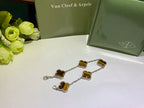 Van Cleef & Arpels    Alhambra Bracelet With Five Tiger Eye Motif