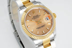 Rolex Datejust 31mm Two-Tone Yellow Gold Fluted Bezel Champagne Dial