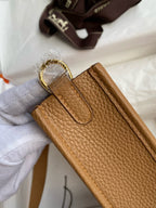 HM Evelyne 23cm Cookie Brown Togo Gold Hardware