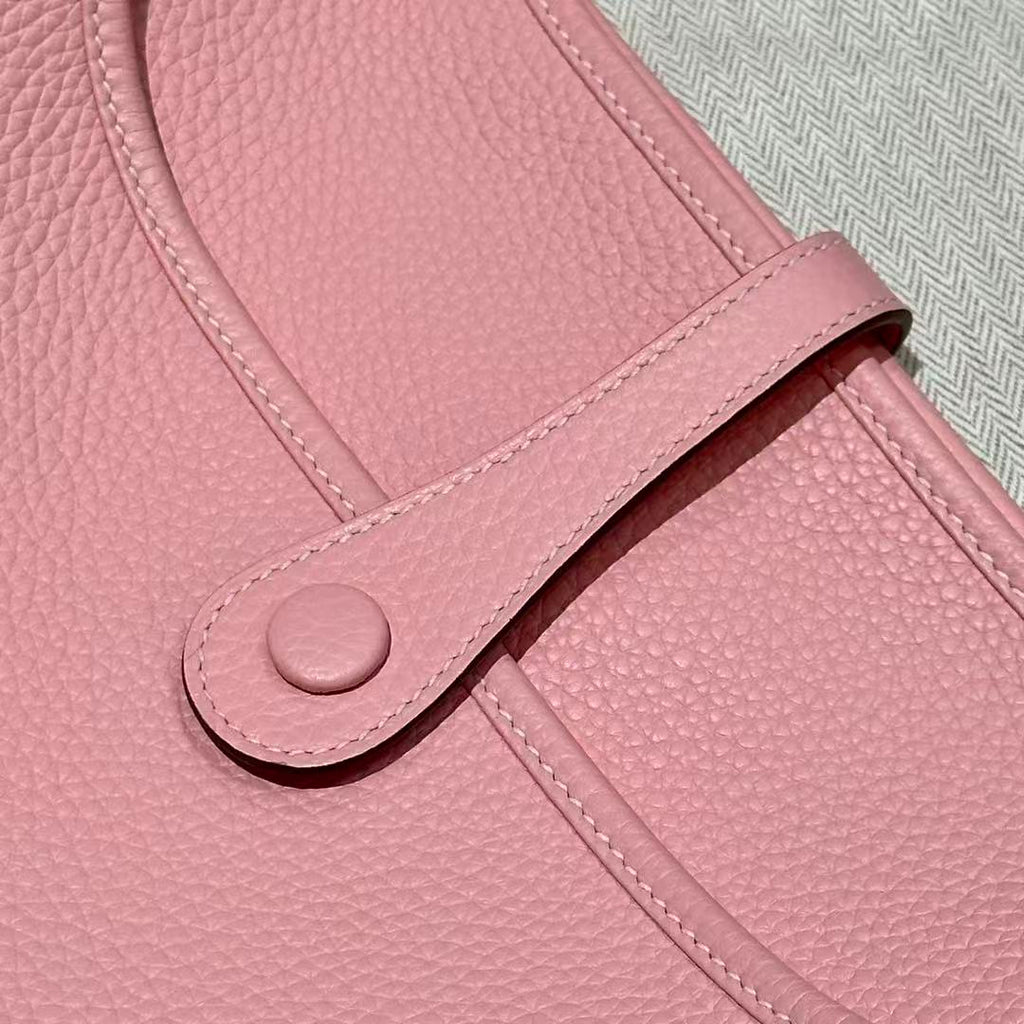 HM Evelyne 23cm Pink Togo Silver Hardware