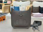 HM Evelyne 23cm Grey Togo Silver Hardware
