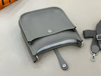 HM Evelyne 23cm Grey Togo Silver Hardware
