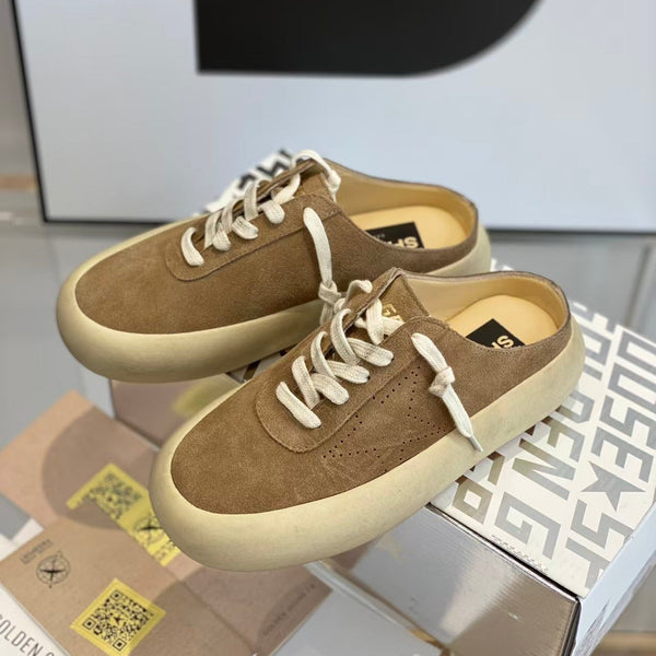 Golden Goose Space-Star Sabot Loafers Tobacco Suede