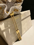 Jimmy Bucket Bag Gold Satin With Crystals