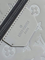 LV Discovery Backpack Gray in Monogram Embossed Cowhide Leather