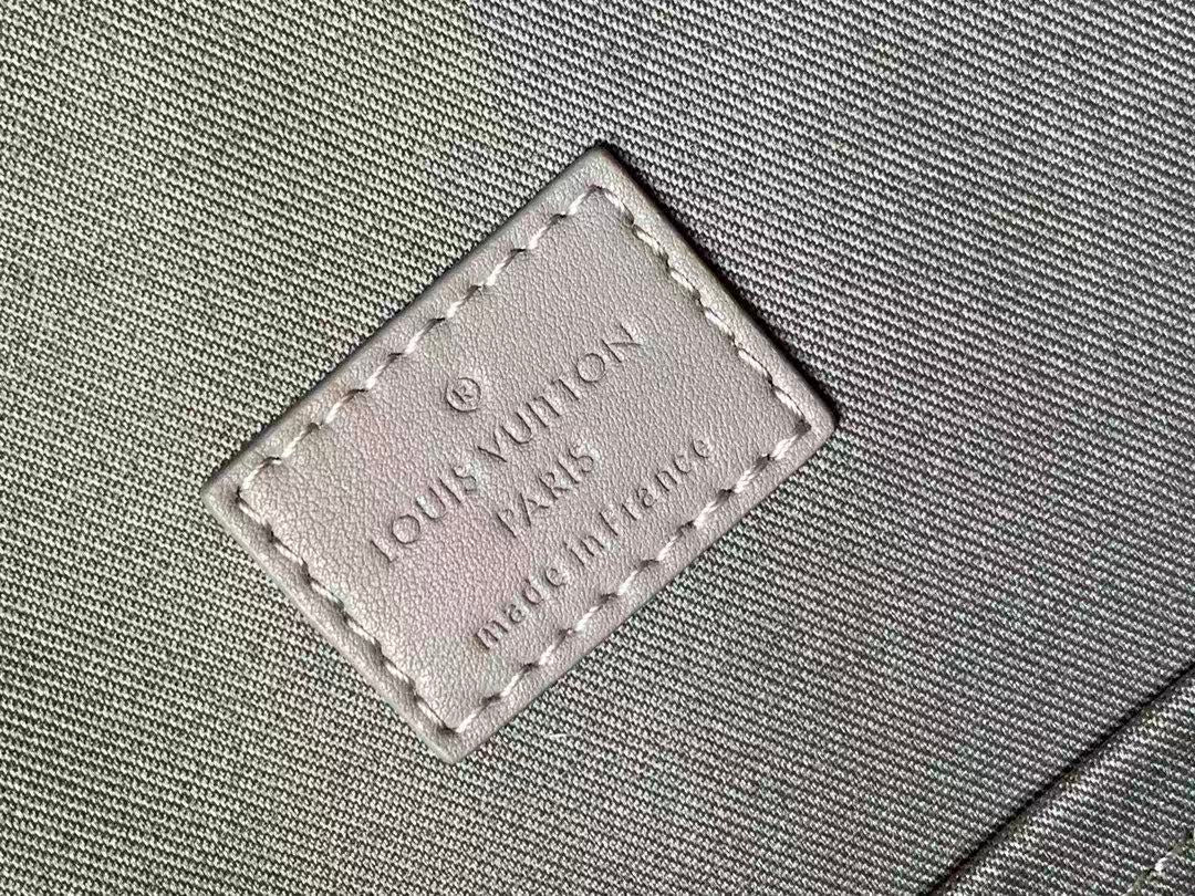 LV Aerogram Backpack Grey in Calfskin Leather