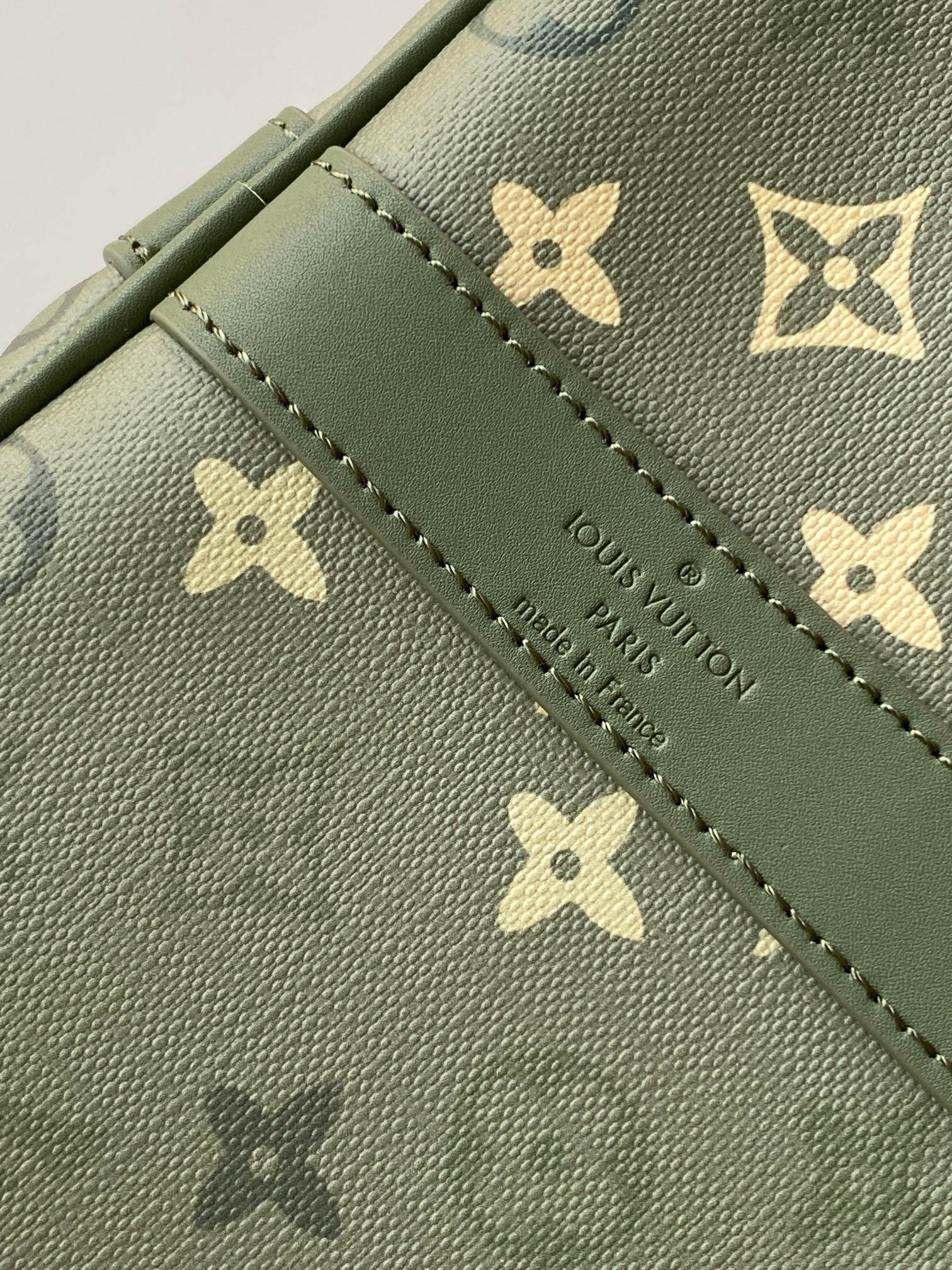 LV Keepall Bandoulière 50 Green  Monogram Surplus Canvas