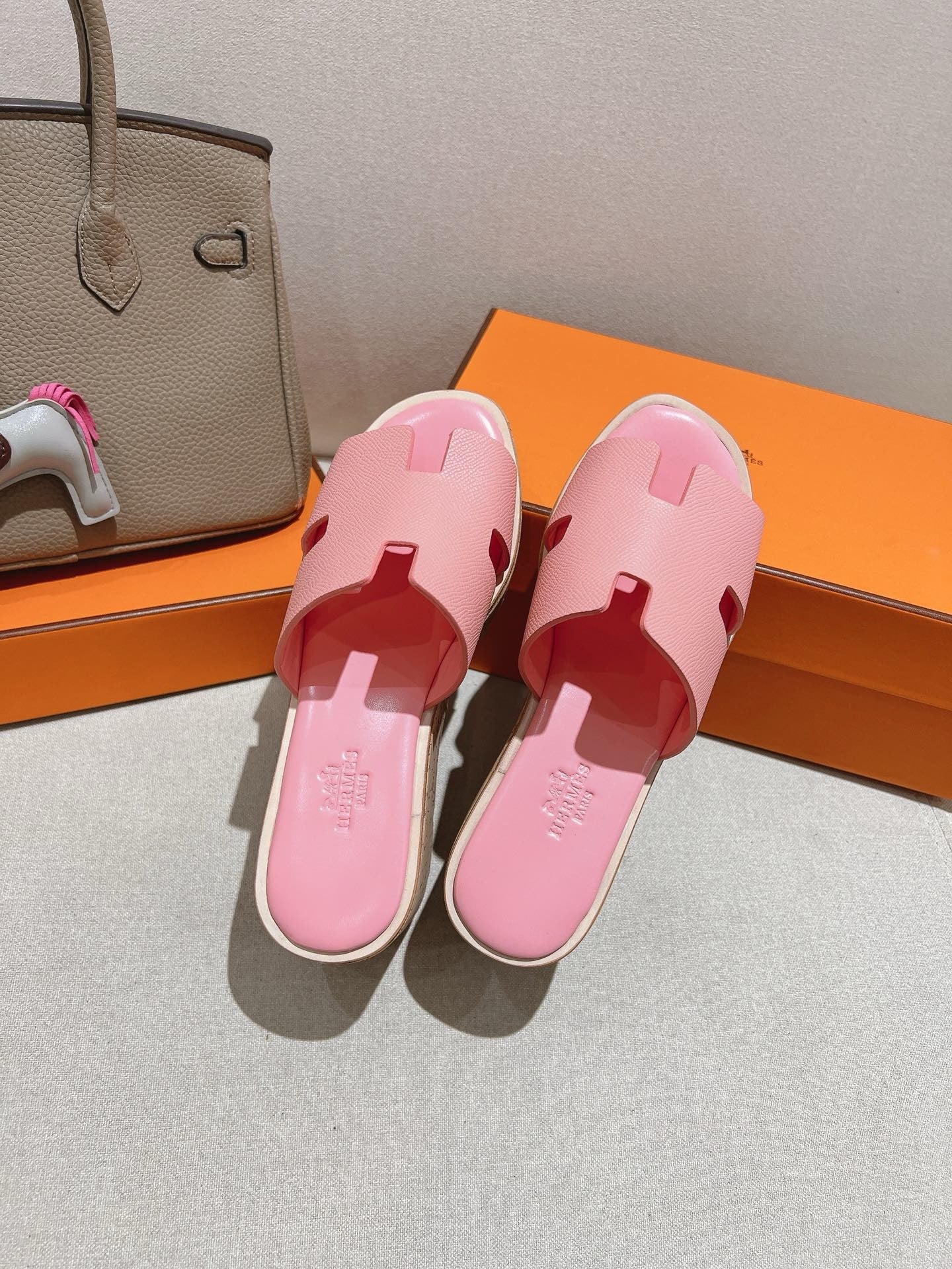 EZE 65 SANDAL LIGHT PINK CALFSKIN