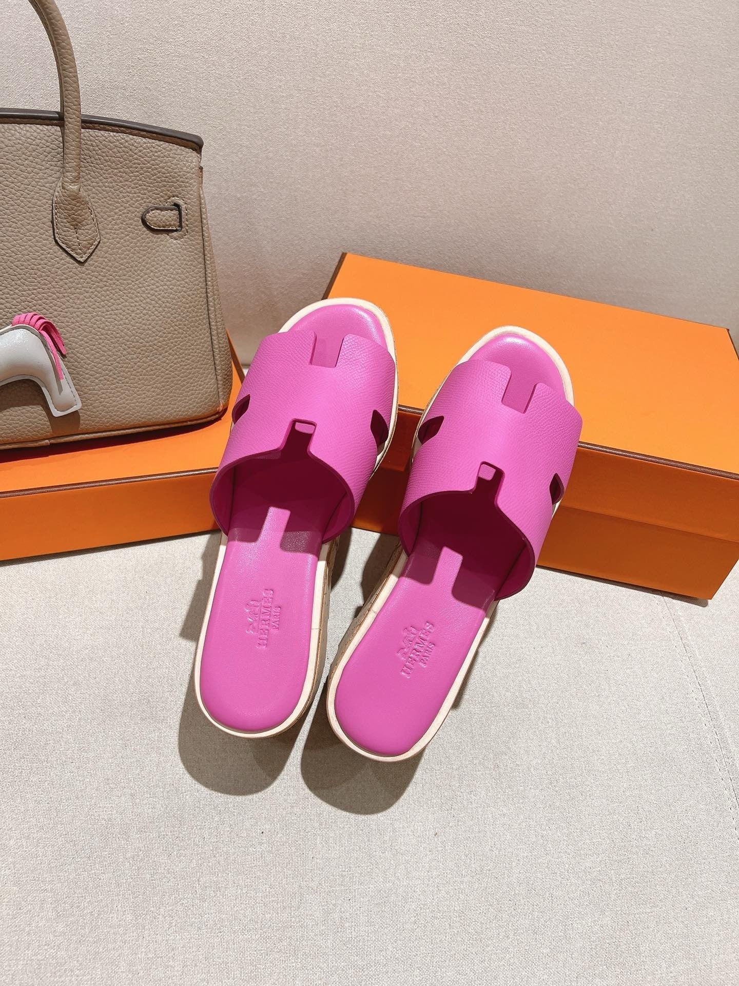 EZE 65 SANDAL BOLD PINK CALFSKIN