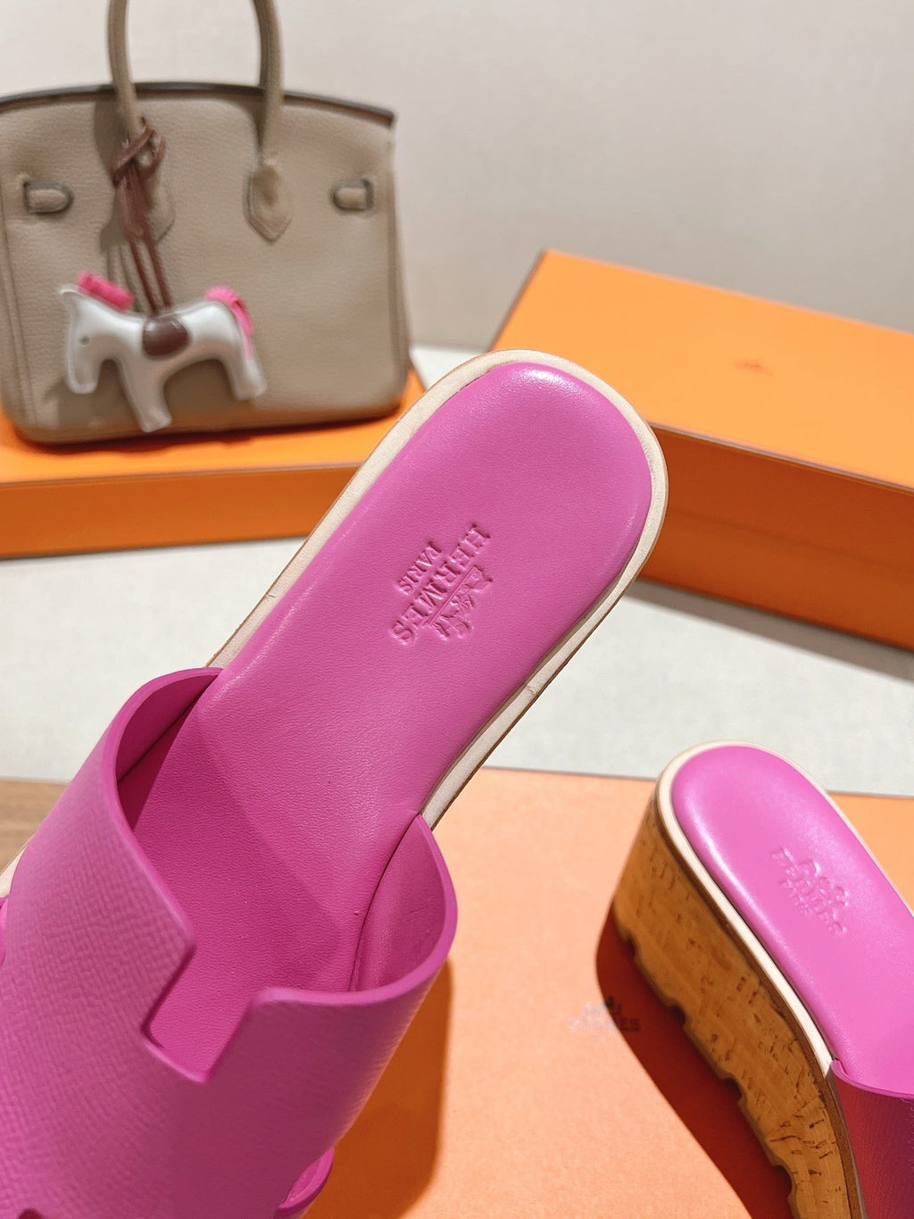 EZE 65 SANDAL BOLD PINK CALFSKIN