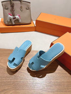 EZE 65 SANDAL LIGHT BLUE CALFSKIN