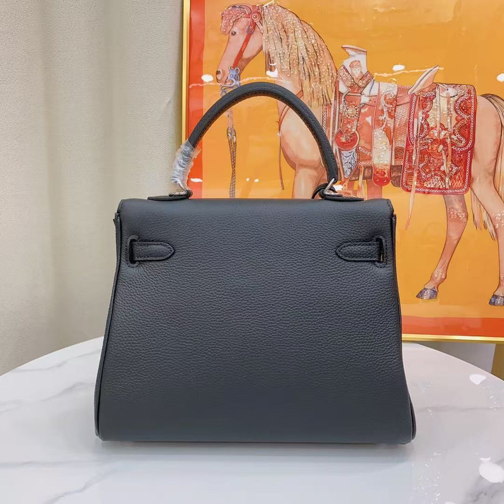 hm kelly 32cm black togo leather silver hardware