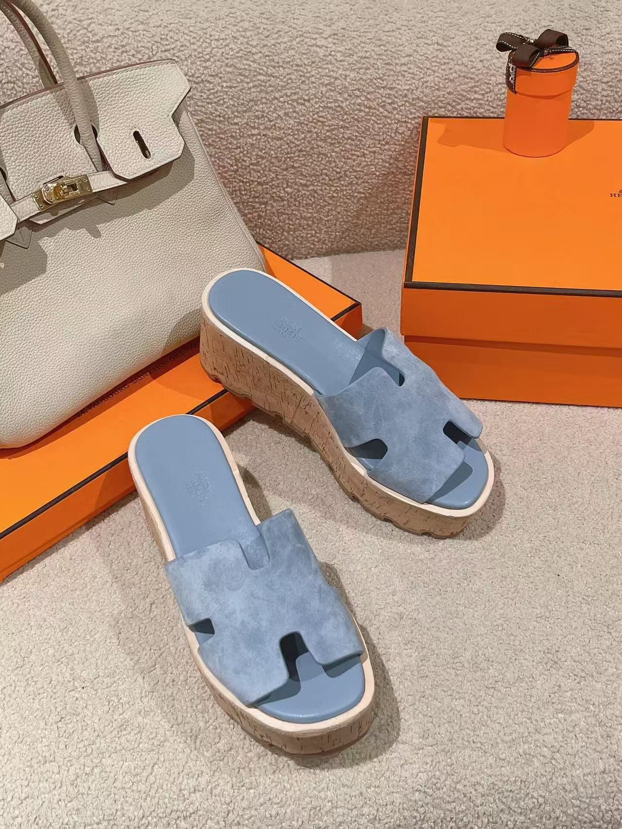 EZE 65 SANDAL LIGHT BLUE SUEDE