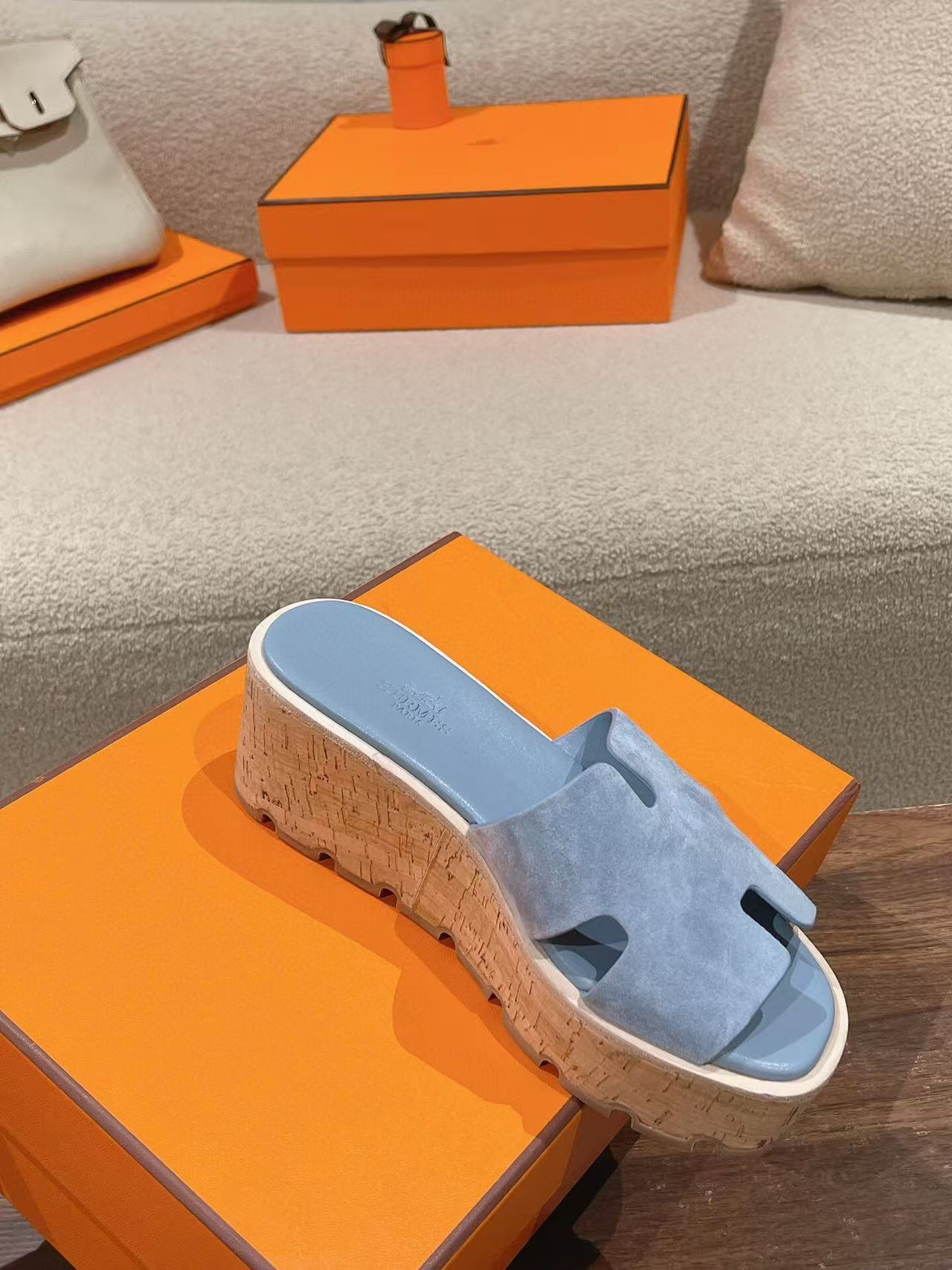 EZE 65 SANDAL LIGHT BLUE SUEDE