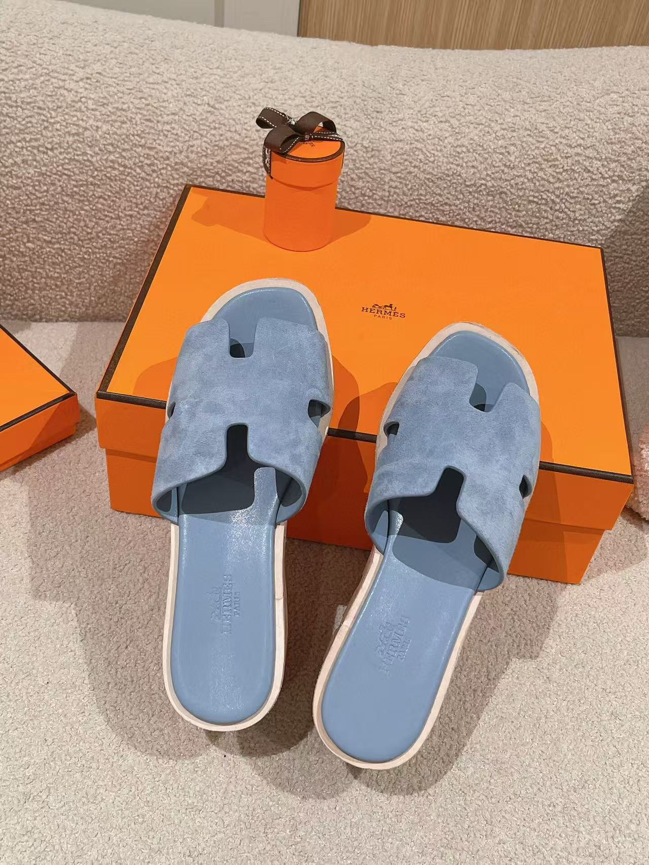 EZE 65 SANDAL LIGHT BLUE SUEDE