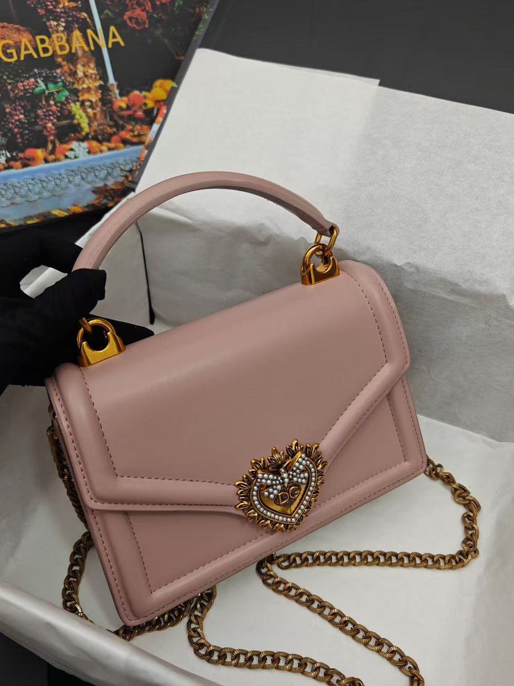 devotion 23 top-handle blush pink cowhide