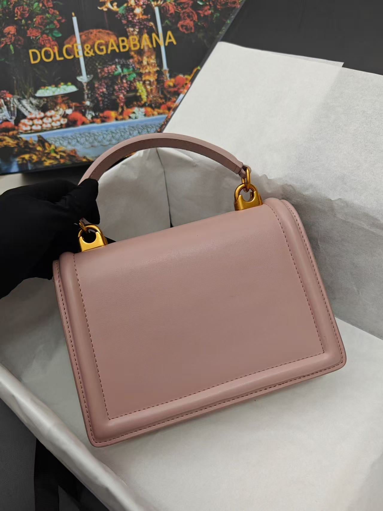 devotion 23 top-handle blush pink cowhide