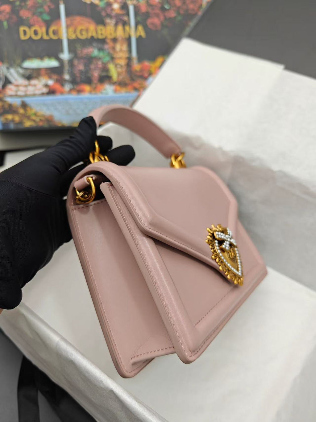 devotion 23 top-handle blush pink cowhide