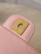 Chanel 26 Shoulder Bag 17 Pink Sheepskin Leather