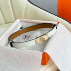 hm kelly belt 18mm white epsom leather