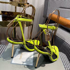 Tom Ford Sandal With Padlock 105mm Green In Silk