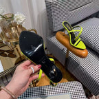 Tom Ford Sandal With Padlock 105mm Green In Silk