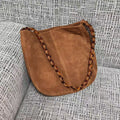 Chanel 2026 Shoulder Bag 33cm Brown Suede