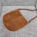Chanel 2026 Shoulder Bag 33cm Brown Suede