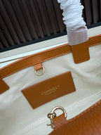 Chanel Flap Bag Top Handle 30cm Brown Cowhide Leather